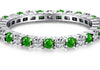 Sterling Silver Green CZ Eternity Band