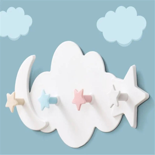 Moon Cloud Shape Nail-Free Decorative Hanger